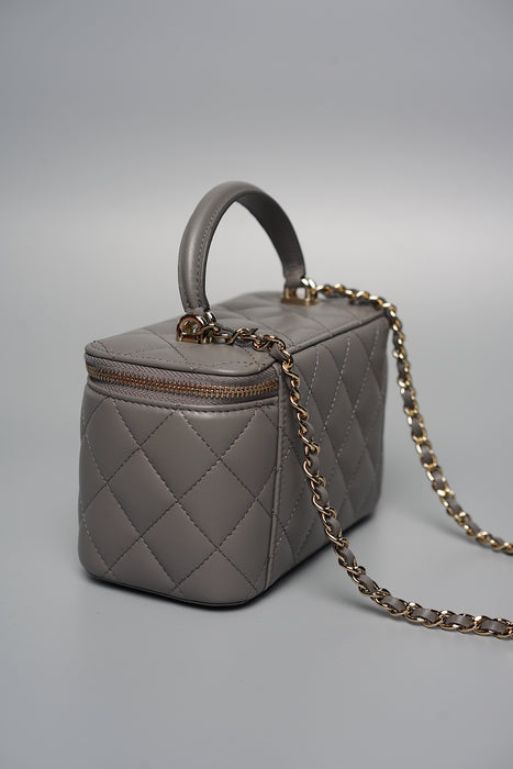 Chanel 22A Vanity in Dark Grey Lambskin (Brand New)