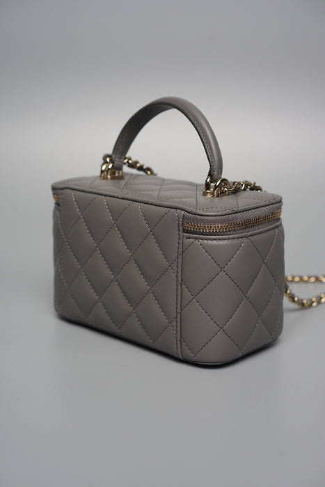 Chanel 22A Vanity in Dark Grey Lambskin (Brand New)