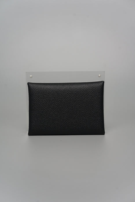 Hermes Calvi Duo in Noir Epsom Phw (Brand New)