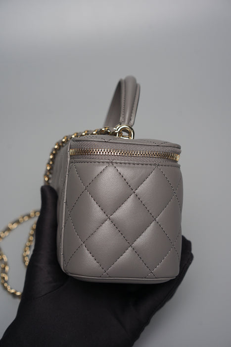 Chanel 22A Vanity in Dark Grey Lambskin (Brand New)