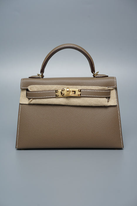 Hermes Kelly 20 in Etoupe Ghw (Brand New)