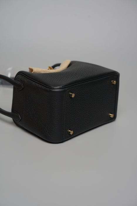 Hermes Mini Lindy ll in Noir Ghw (Brand New)