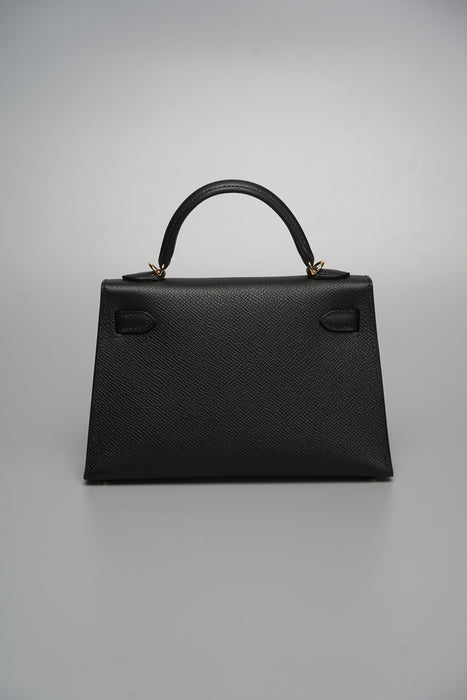 Hermes Kelly 20 in Black Ghw (Brand New)