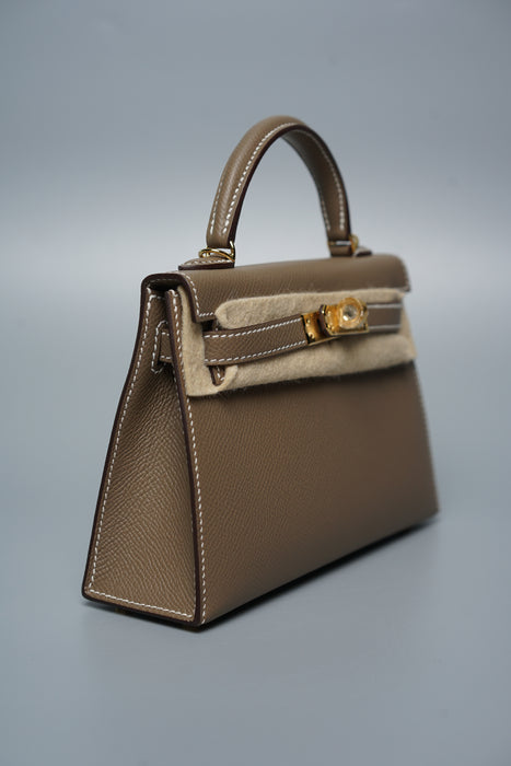 Hermes Kelly 20 in Etoupe Ghw (Brand New)