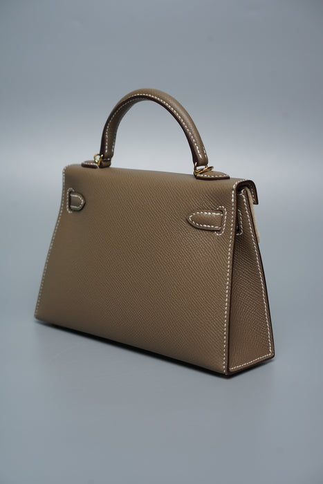 Hermes Kelly 20 in Etoupe Ghw (Brand New)