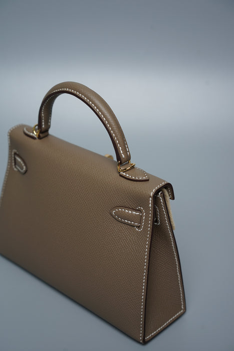 Hermes Kelly 20 in Etoupe Ghw (Brand New)