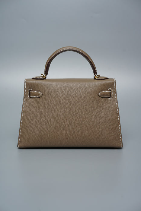 Hermes Kelly 20 in Etoupe Ghw (Brand New)