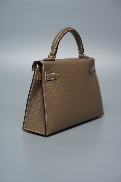 Hermes Kelly 20 in Etoupe Ghw (Brand New)