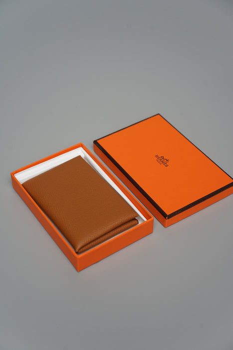 Hermes Calvi in Gold Epsom Phw (Brand New)
