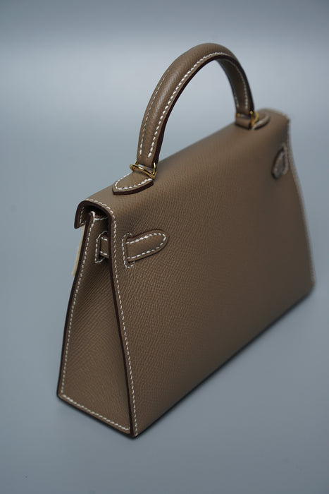 Hermes Kelly 20 in Etoupe Ghw (Brand New)