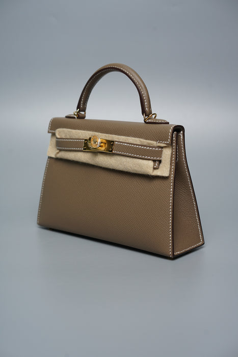 Hermes Kelly 20 in Etoupe Ghw (Brand New)