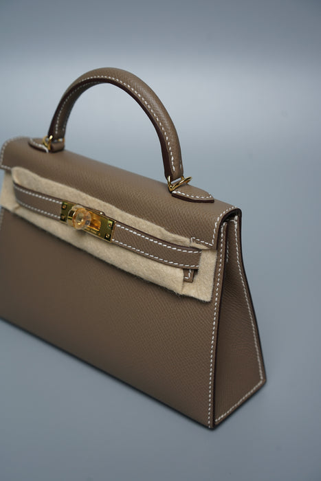 Hermes Kelly 20 in Etoupe Ghw (Brand New)