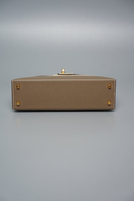 Hermes Kelly 20 in Etoupe Ghw (Brand New)