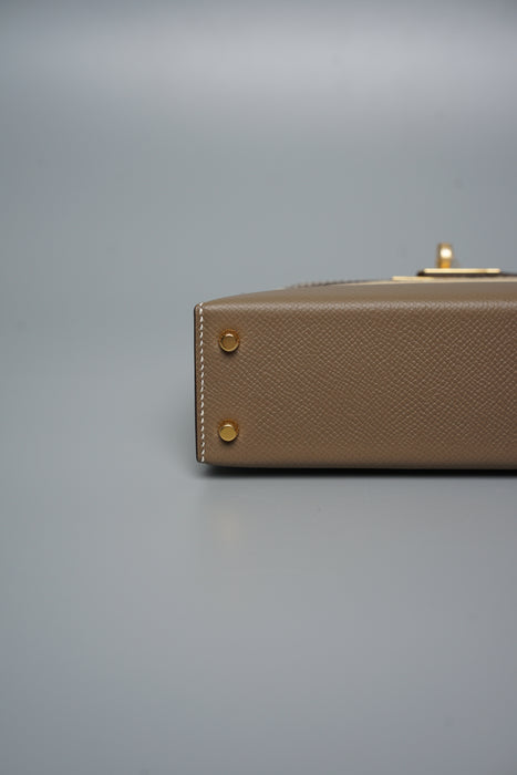 Hermes Kelly 20 in Etoupe Ghw (Brand New)