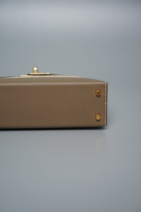 Hermes Kelly 20 in Etoupe Ghw (Brand New)