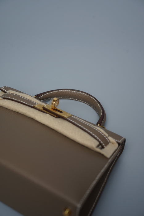 Hermes Kelly 20 in Etoupe Ghw (Brand New)