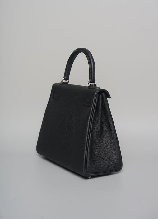 Hermes Kelly 25 in Black Togo Phw (Brand New)