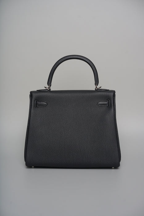 Hermes Kelly 25 in Black Togo Phw (Brand New)