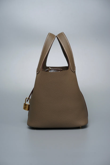 Hermes Picotin 18 in Etoupe Ghw (Brand New)