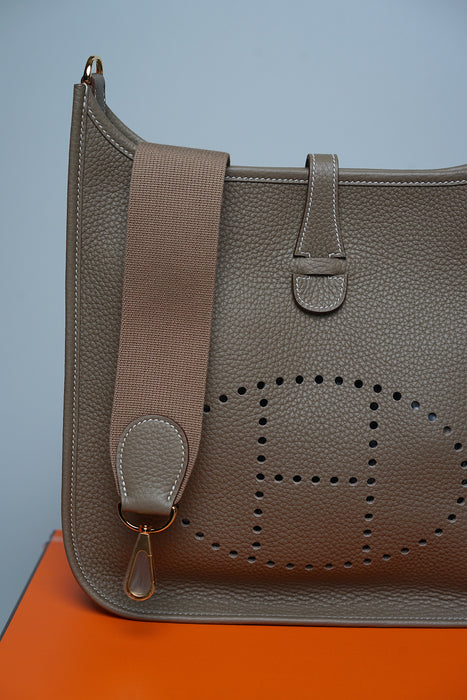 Hermes Evelyne 29 in Etoupe Ghw (Brand New)