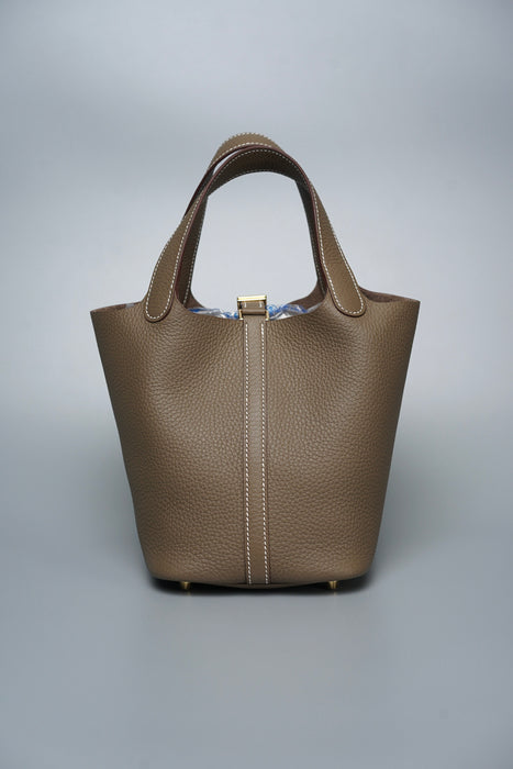 Hermes Picotin 18 in Etoupe Ghw (Brand New)