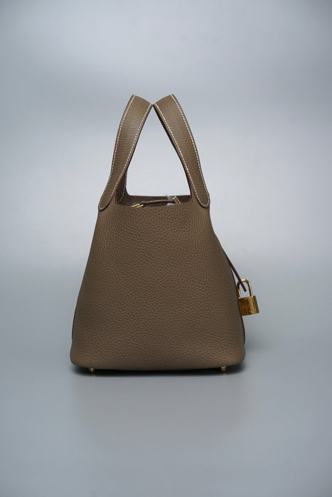 Hermes Picotin 18 in Etoupe Ghw (Brand New)