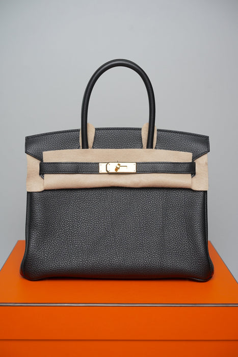 Hermes Birkin 30 in Noir Togo Ghw
