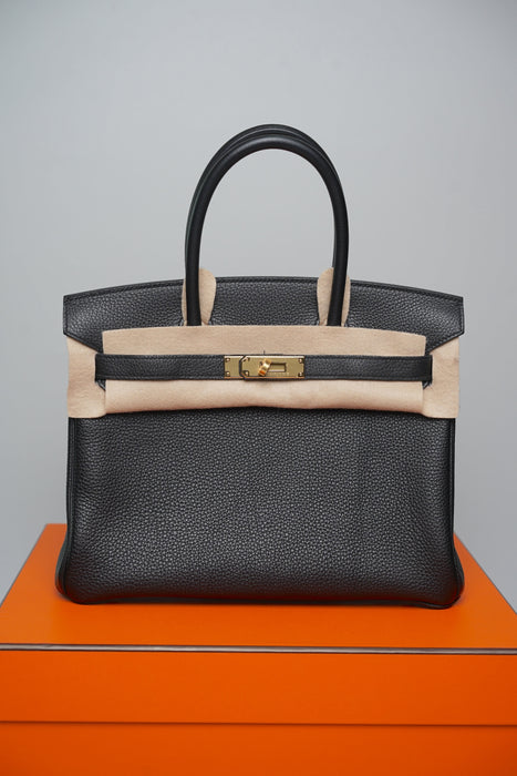 Hermes Birkin 30 in Noir Togo Ghw