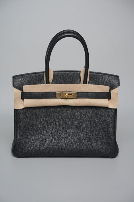 Hermes Birkin 30 in Noir Togo Ghw