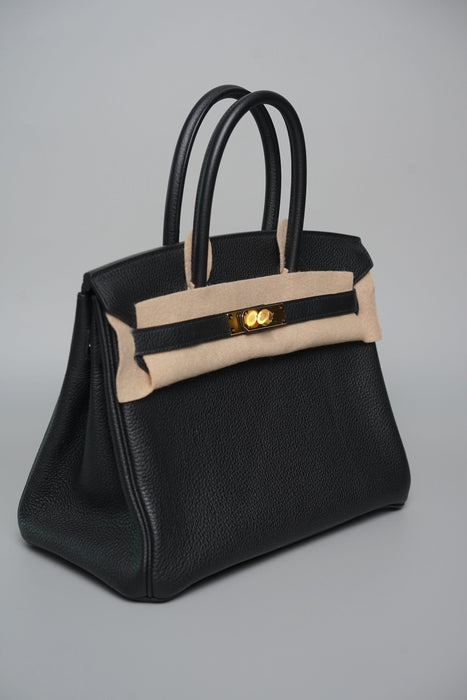 Hermes Birkin 30 in Noir Togo Ghw