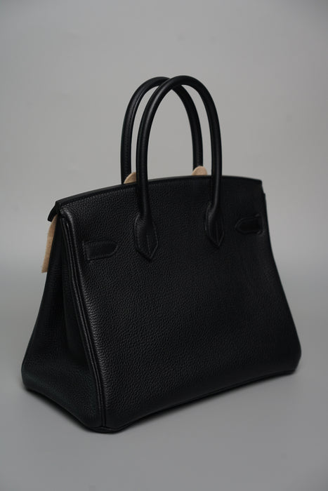 Hermes Birkin 30 in Noir Togo Ghw