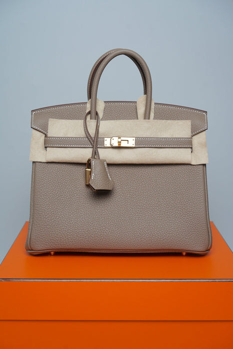 Hermes Birkin 25 in Etoupe Togo Ghw (Brand New)