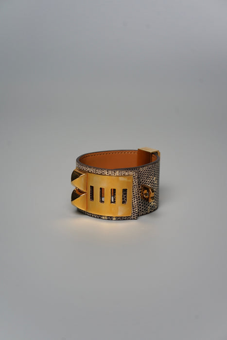Hermes CDC Bracelet in Lizard Ombre Print Ghw T1