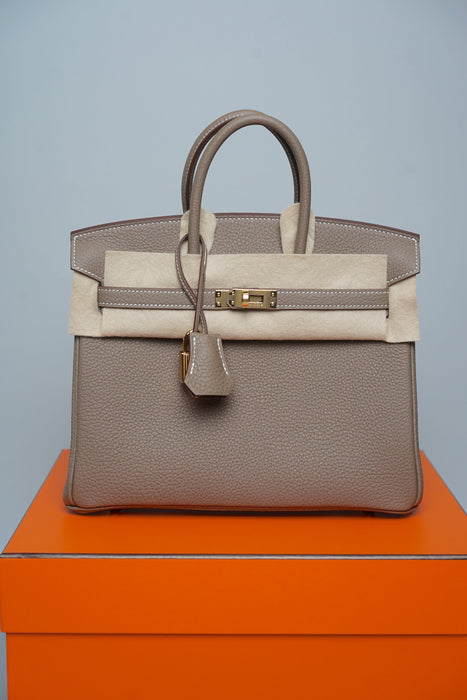 Hermes Birkin 25 in Etoupe Togo Ghw (Brand New)