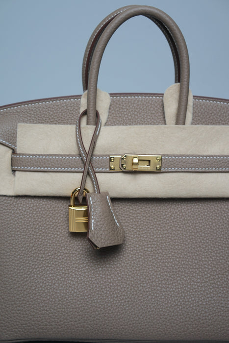 Hermes Birkin 25 in Etoupe Togo Ghw (Brand New)