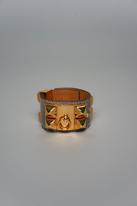 Hermes CDC Bracelet in Lizard Ombre Print Ghw T1