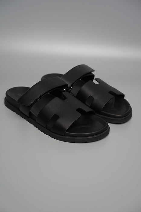 Hermes Chypre Sandal in Noir Size 44.5