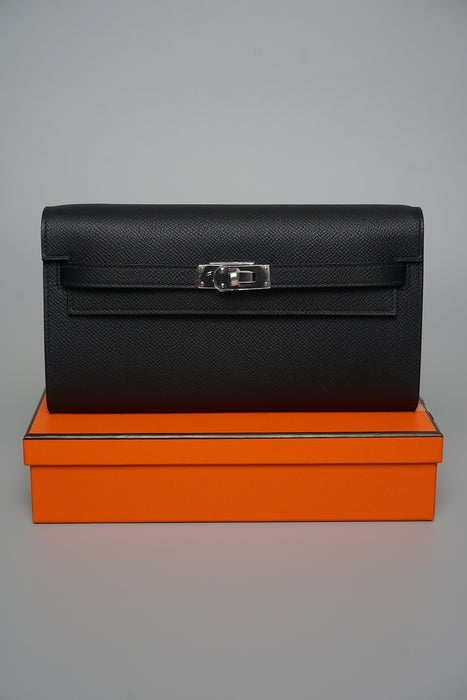 Hermes Kelly To Go in Noir Phw (Brand New)