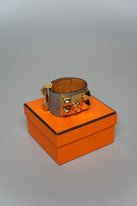 Hermes CDC Bracelet in Lizard Ombre Print Ghw T1