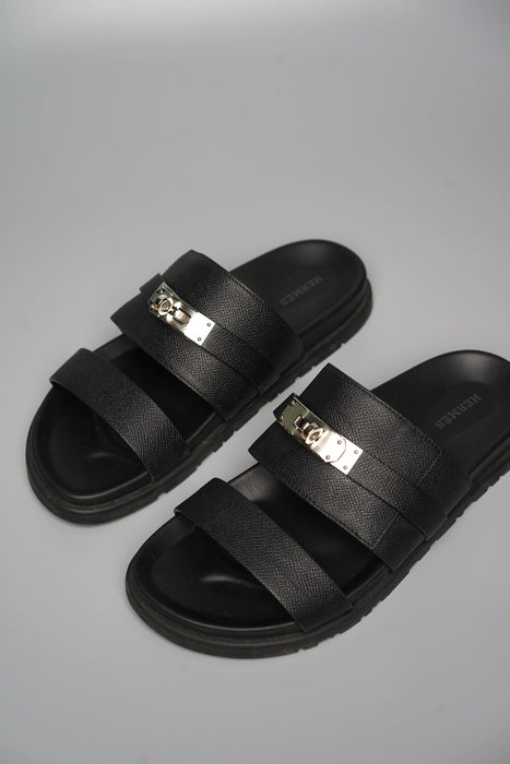 Hermes Jackson Sandals in Black Size 40