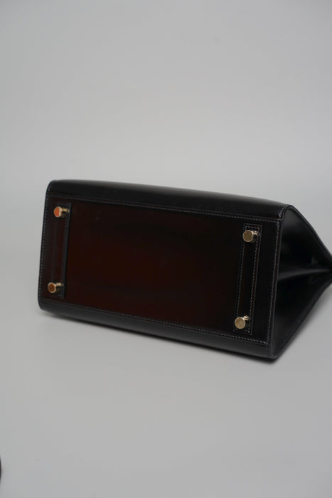 Hermes Birkin 25 Sellier in Noir Box Ghw