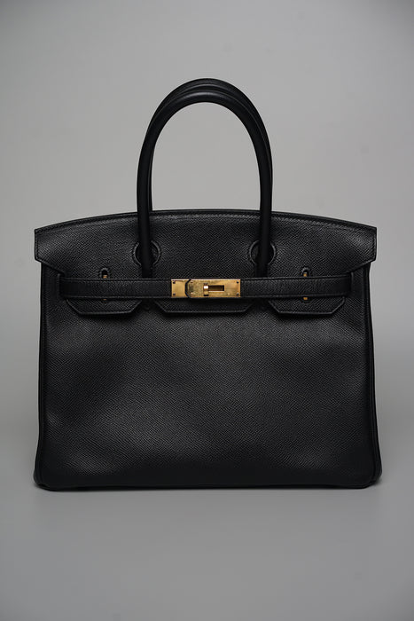 Hermes Birkin 30 in Black Epsom Ghw