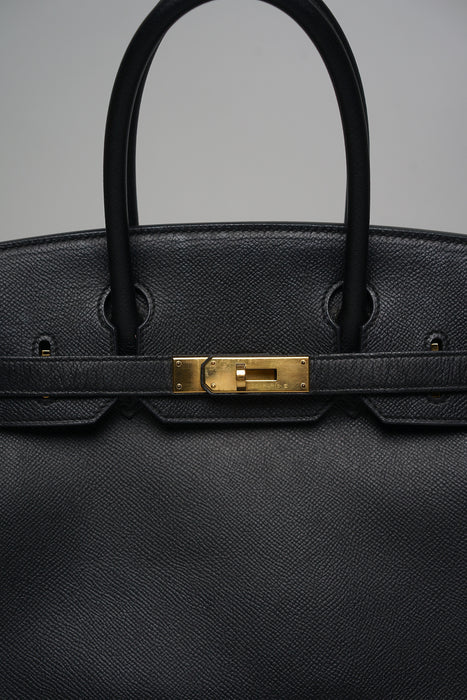 Hermes Birkin 30 in Black Epsom Ghw