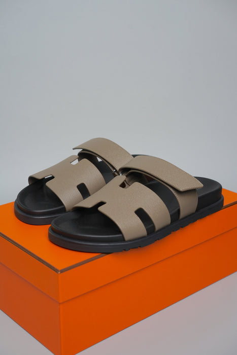 Hermes Chypre Sandals in Etoupe Size 41 (Brand New)