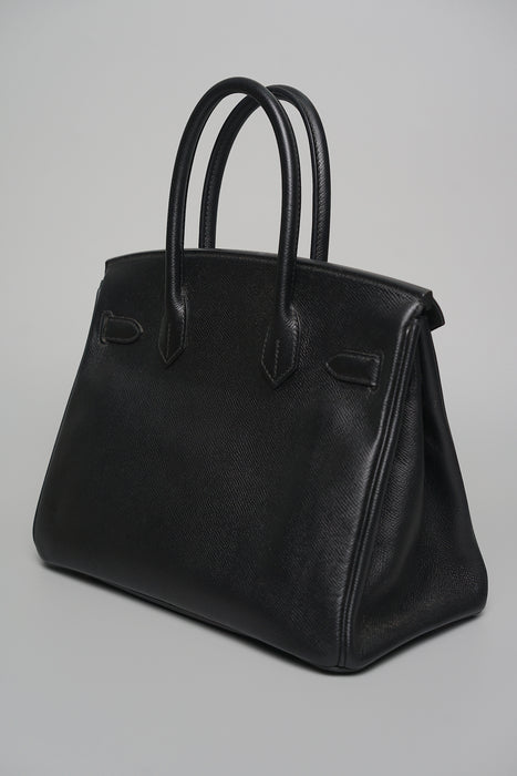 Hermes Birkin 30 in Black Epsom Ghw