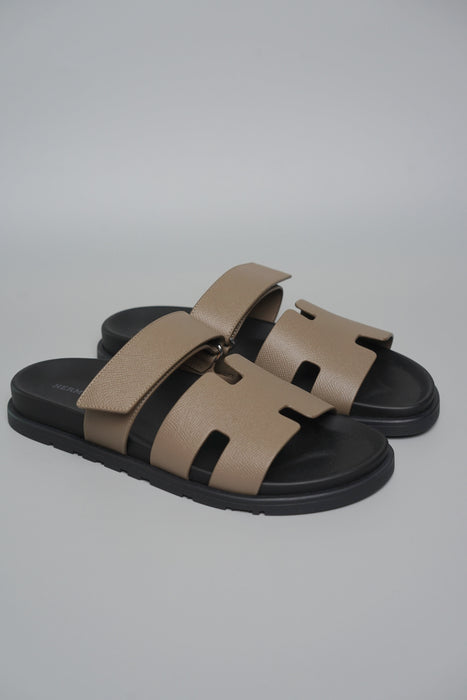 Hermes Chypre Sandals in Etoupe Size 41 (Brand New)