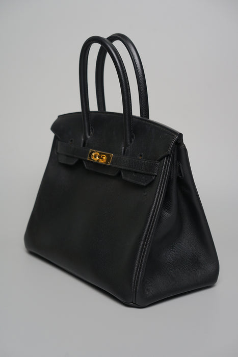Hermes Birkin 30 in Black Epsom Ghw