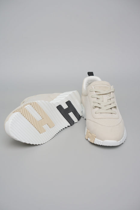 Hermes Bouncing Mesh Sneakers in Beige Glaise Size 40 (Brand New)