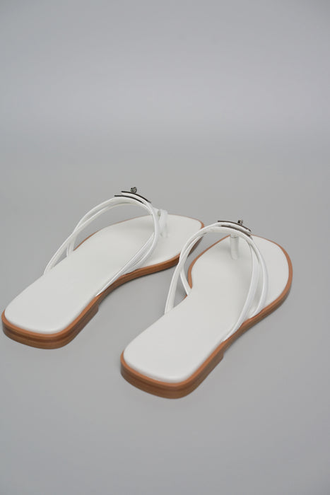 Hermes Miss Sandals in Blanc Size 37.5 (Brand New)