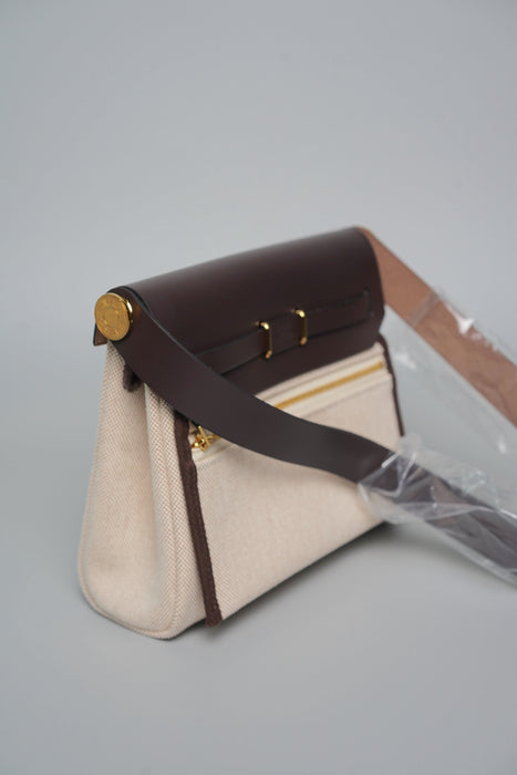 Hermes Mini HerBag in Ecru/Ebene Ghw (Brand New)
